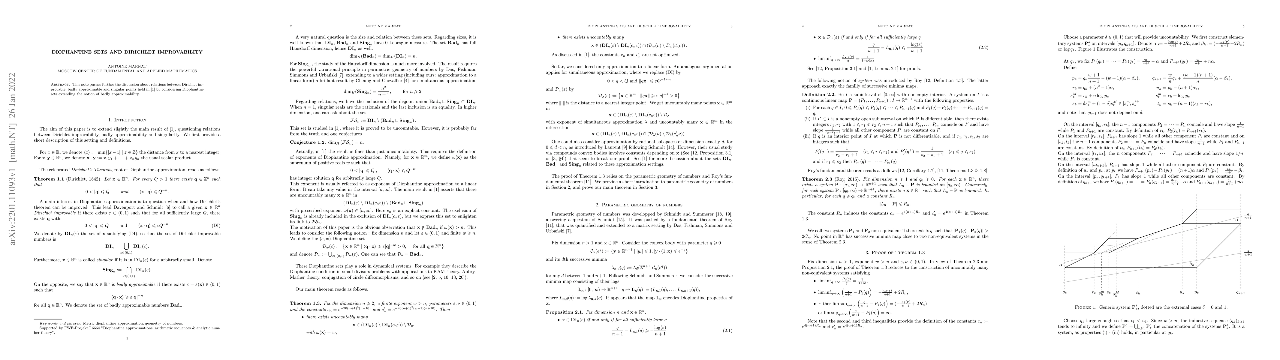 Thumbnail for Diophantine sets and Dirichlet improvability