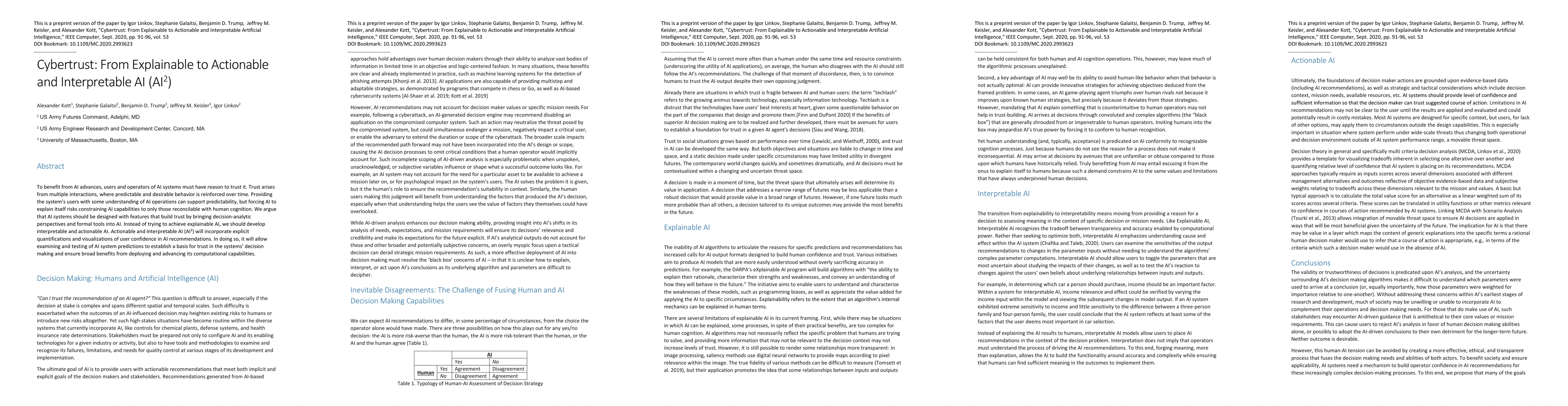Thumbnail for Cybertrust: From Explainable to Actionable and Interpretable AI (AI2)