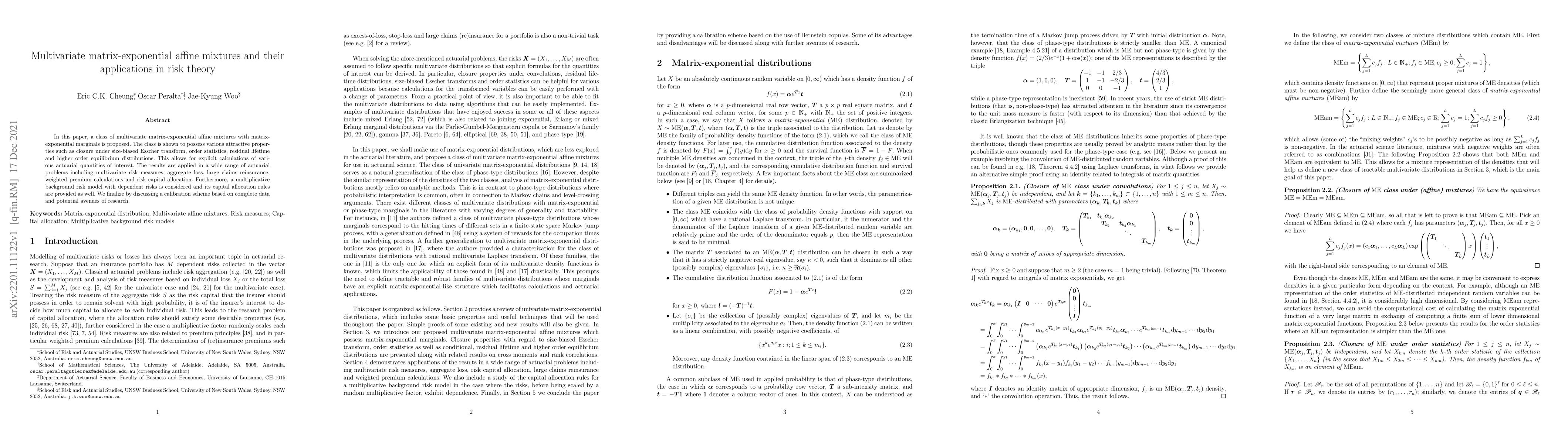 Thumbnail for Multivariate matrix-exponential affine mixtures and their applications
  in risk theory