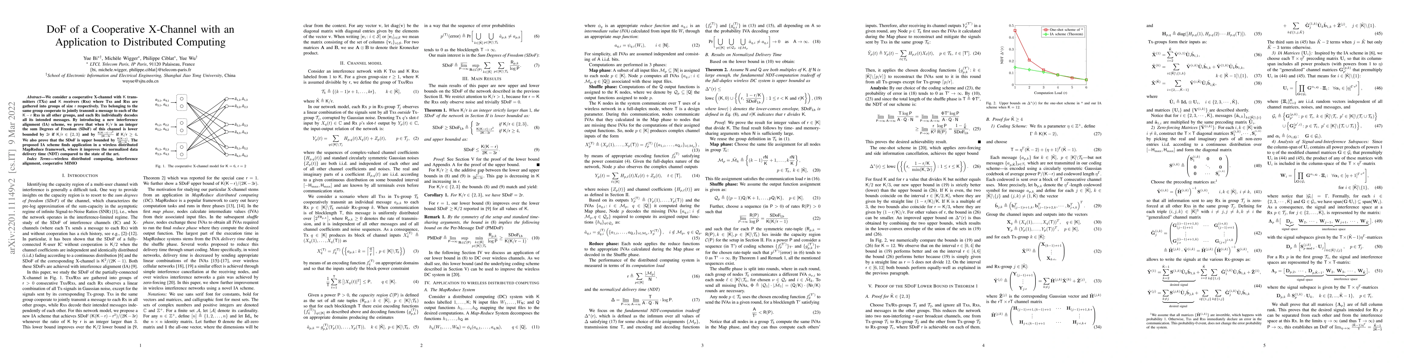 Thumbnail for DoF of a Cooperative X-Channel with an Application to Distributed
  Computing