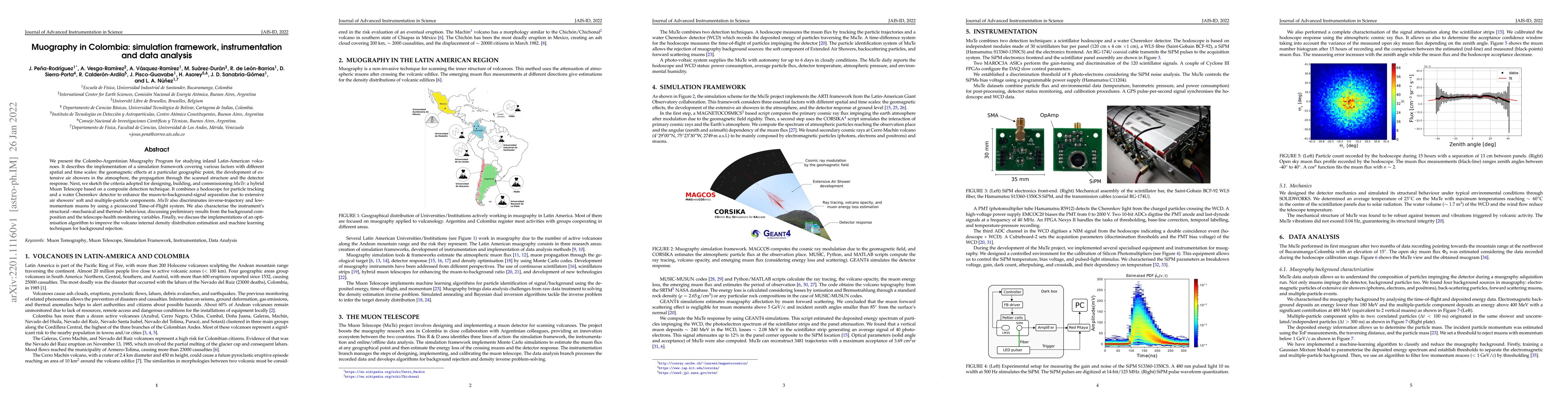 Thumbnail for Muography in Colombia: simulation framework, instrumentation and data
  analysis