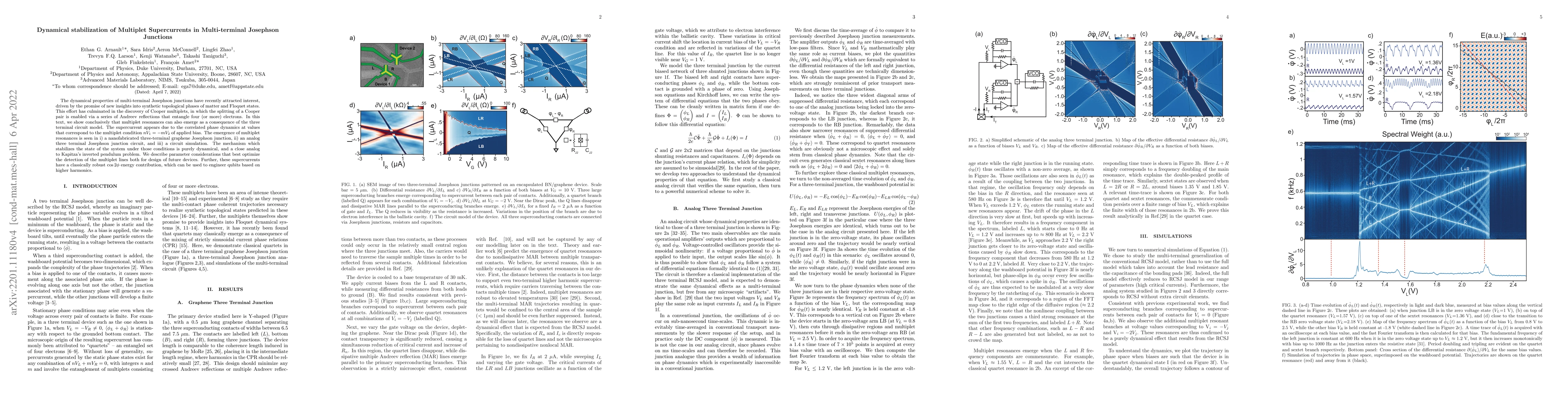 Thumbnail for Dynamical Stabilization of Multiplet Supercurrents in Multi-terminal
  Josephson Junctions