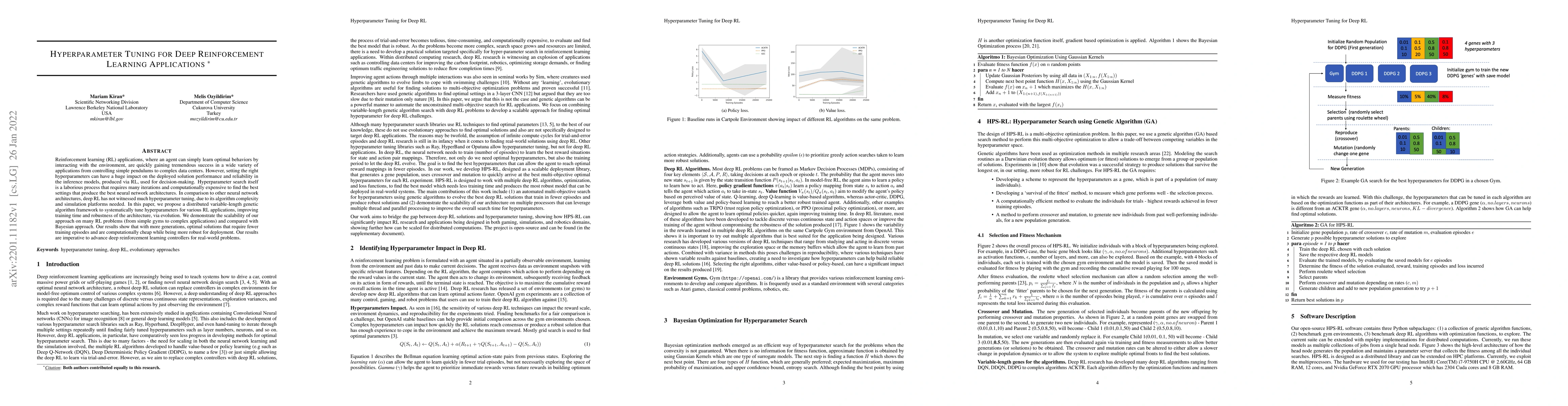 Thumbnail for Hyperparameter Tuning for Deep Reinforcement Learning Applications