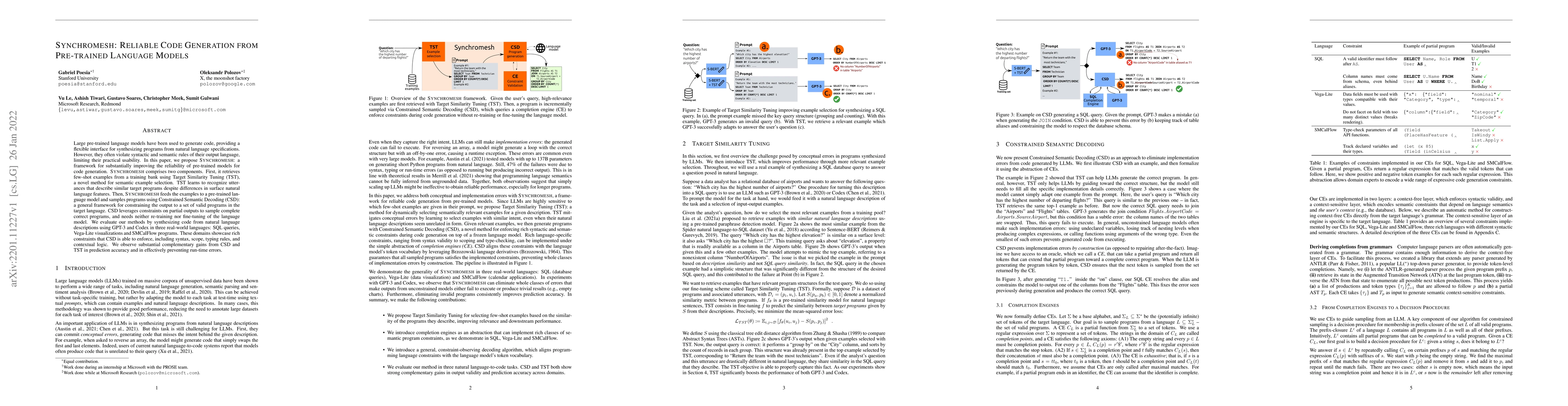Thumbnail for Synchromesh: Reliable code generation from pre-trained language models