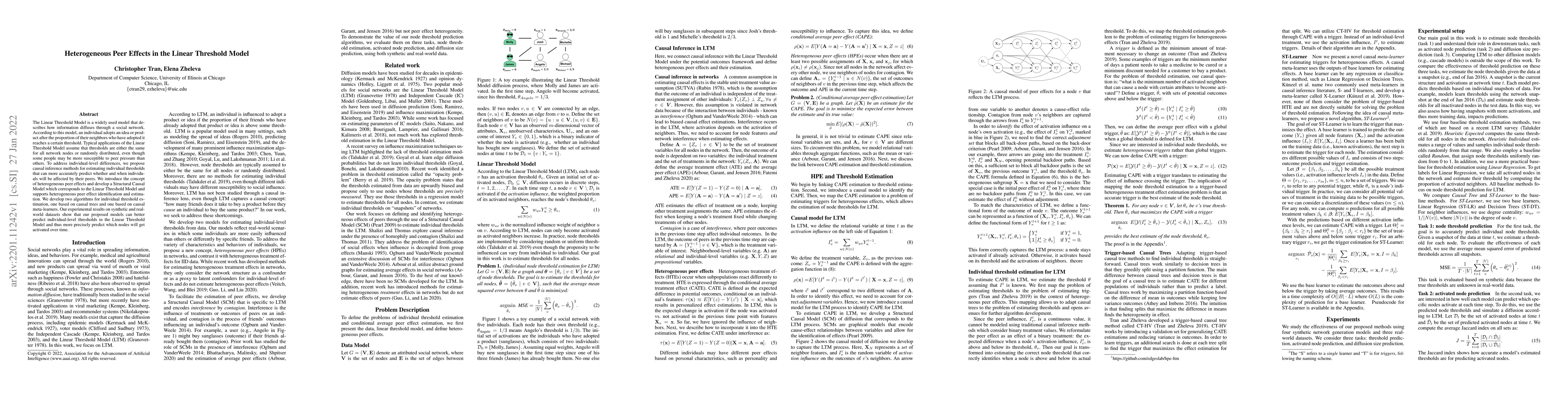 Thumbnail for Heterogeneous Peer Effects in the Linear Threshold Model