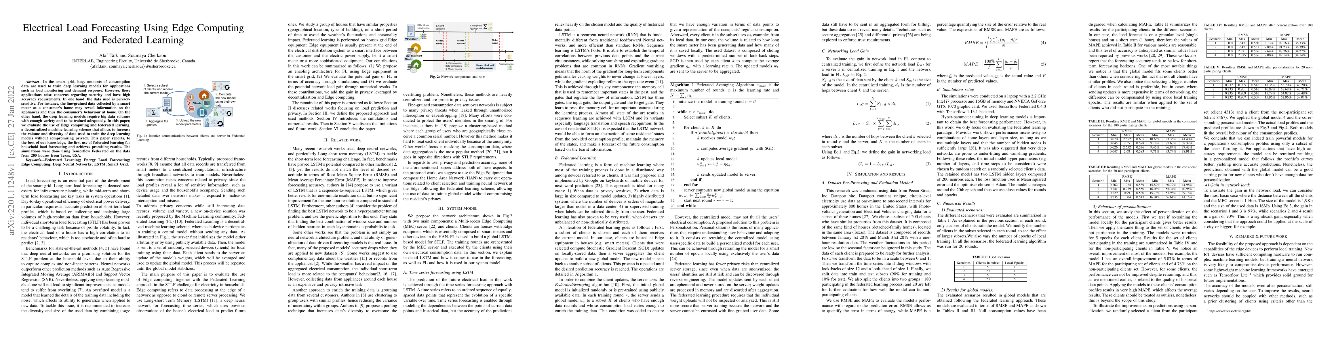 Thumbnail for Electrical Load Forecasting Using Edge Computing and Federated Learning