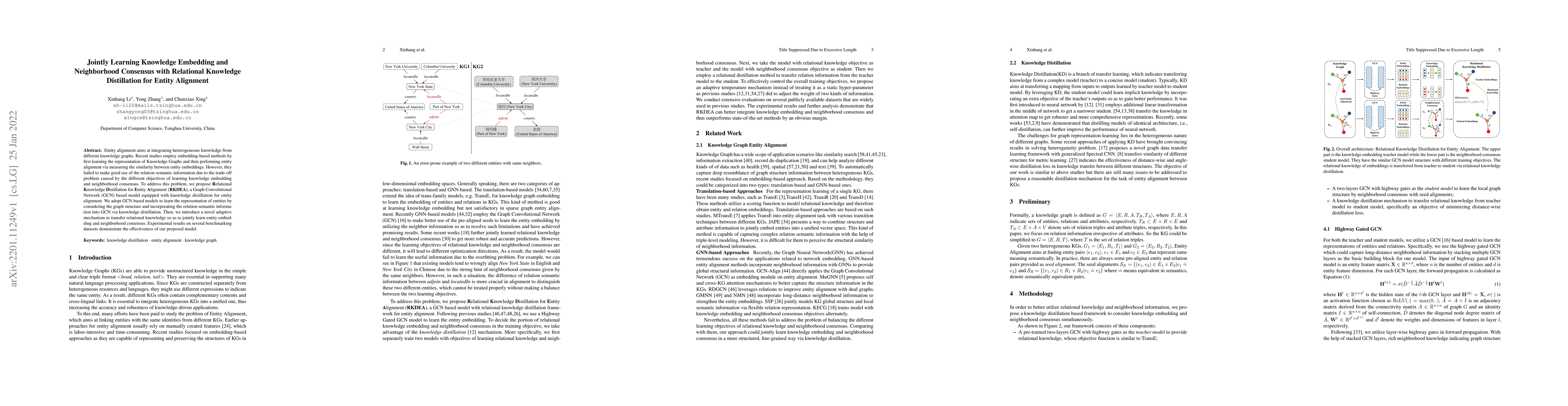 Thumbnail for Jointly Learning Knowledge Embedding and Neighborhood Consensus with
  Relational Knowledge Distillation for Entity Alignment