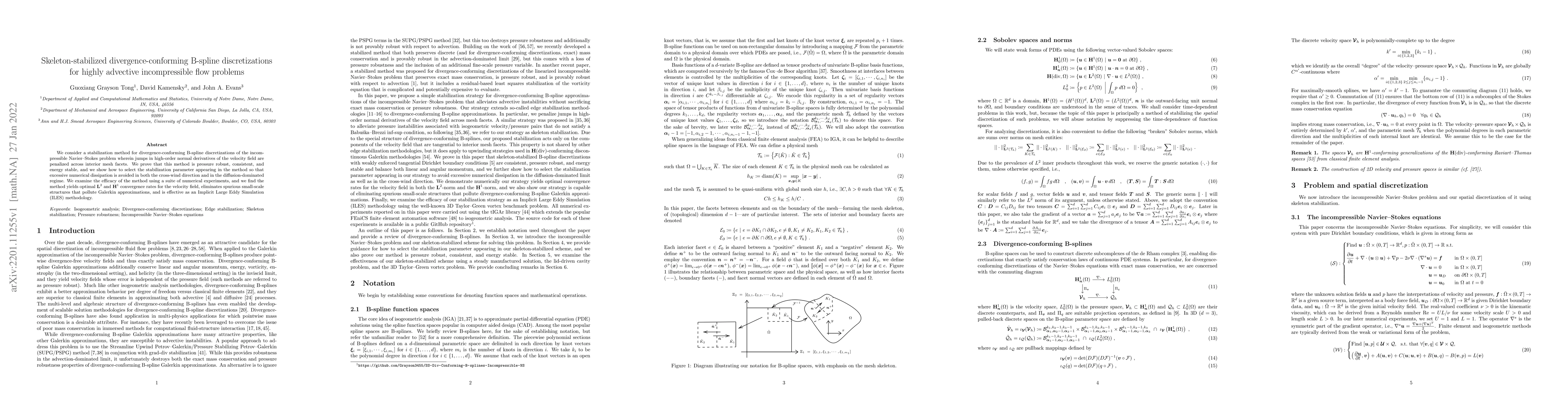 Thumbnail for Skeleton-stabilized divergence-conforming B-spline discretizations for
  highly advective incompressible flow problems