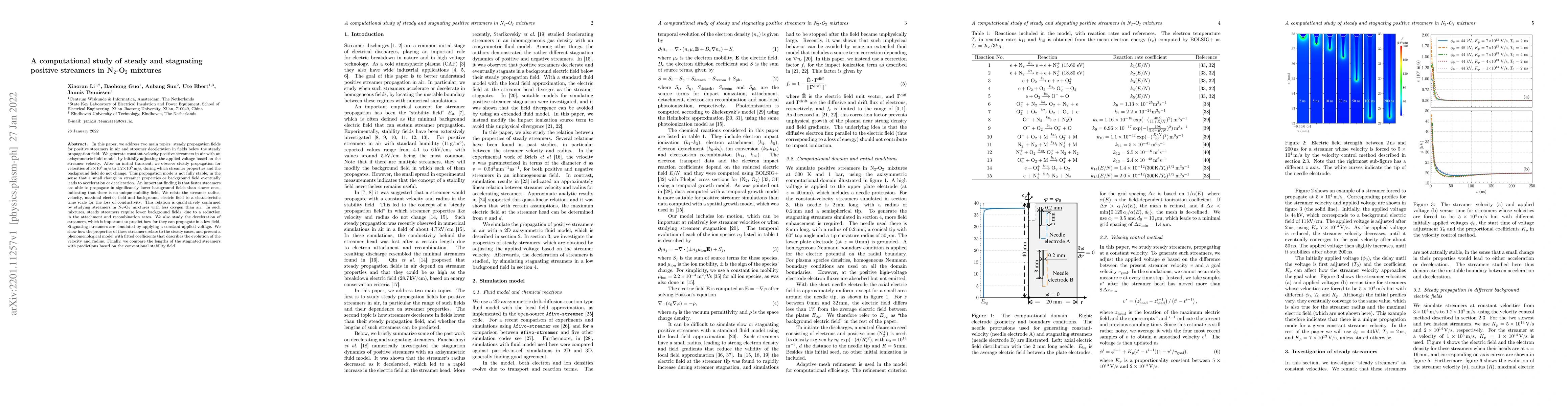 Thumbnail for A computational study of steady and stagnating positive streamers in
  N2-O2 mixtures