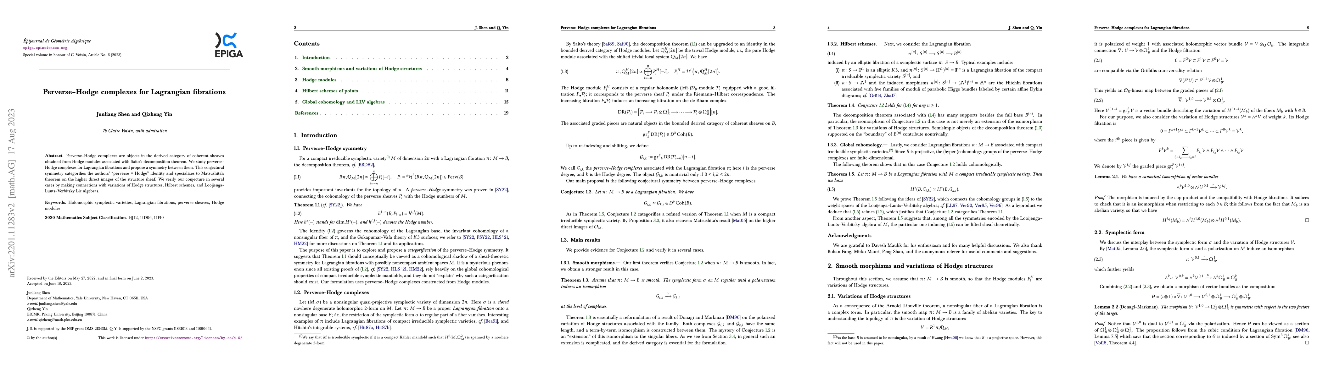 Thumbnail for Perverse-Hodge complexes for Lagrangian fibrations