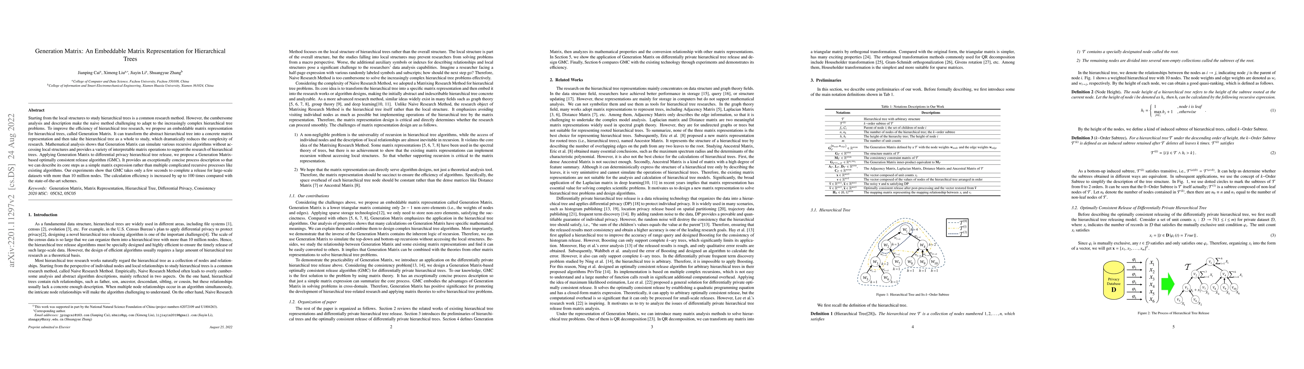 Thumbnail for Generation Matrix: An Embeddable Matrix Representation for Hierarchical
  Trees