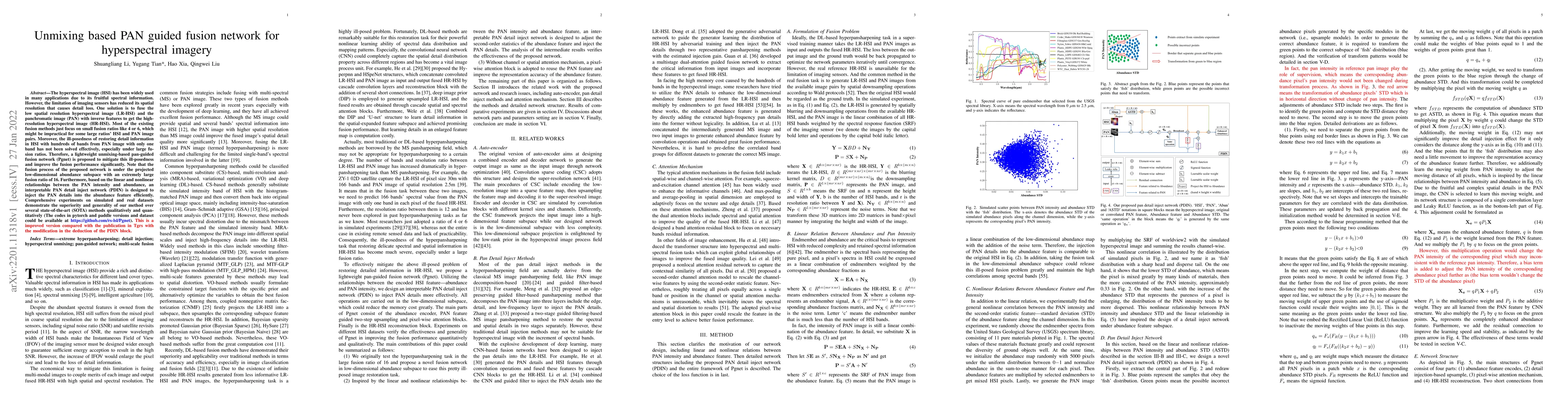 Thumbnail for Unmixing based PAN guided fusion network for hyperspectral imagery
