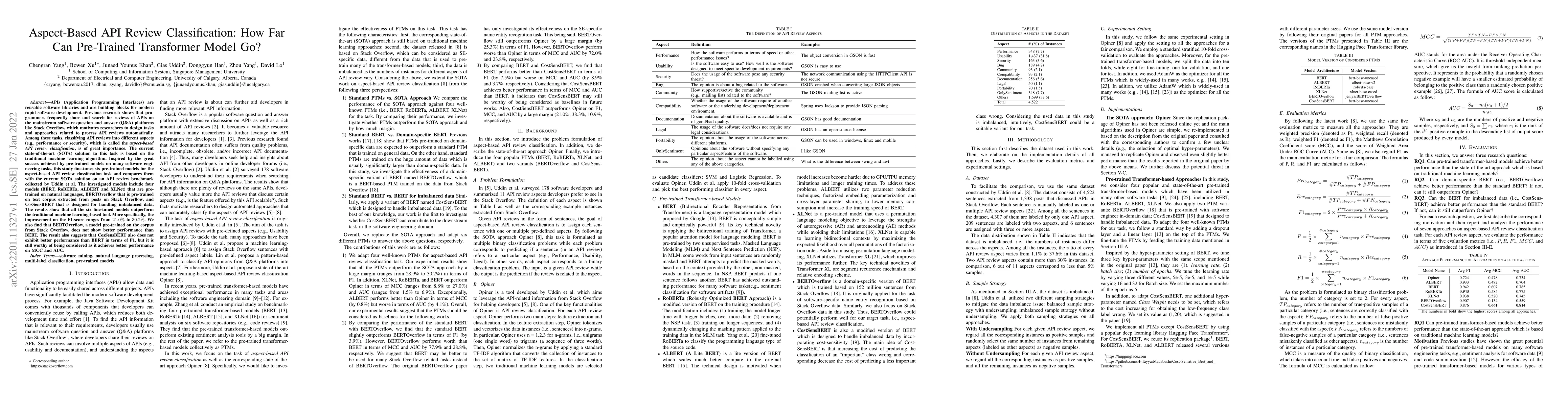 Thumbnail for Aspect-Based API Review Classification: How Far Can Pre-Trained
  Transformer Model Go?