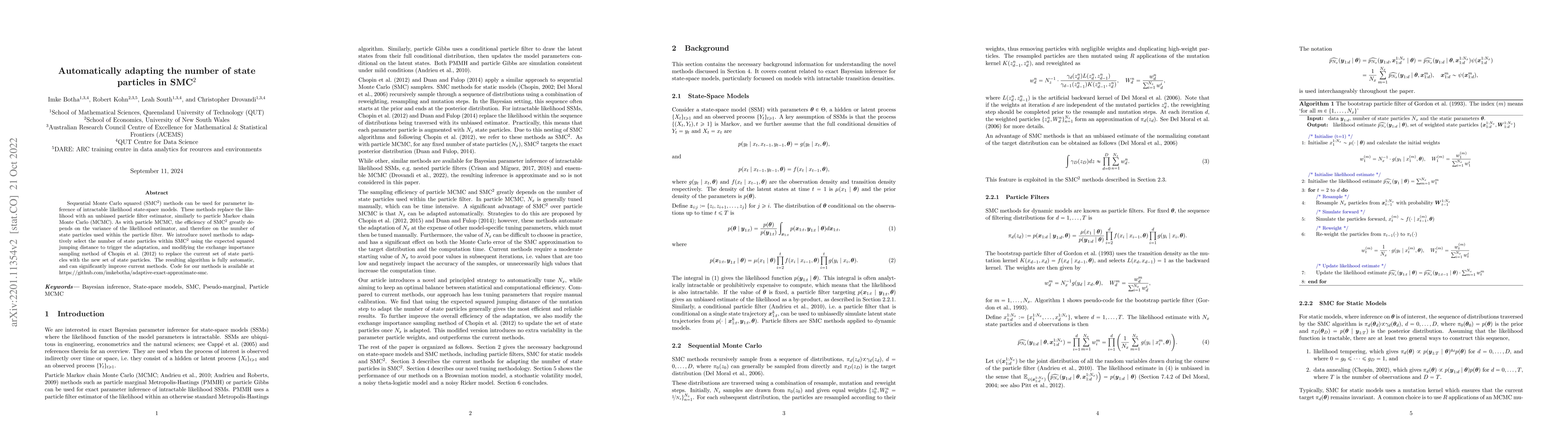 Thumbnail for Automatically adapting the number of state particles in SMC$^2$