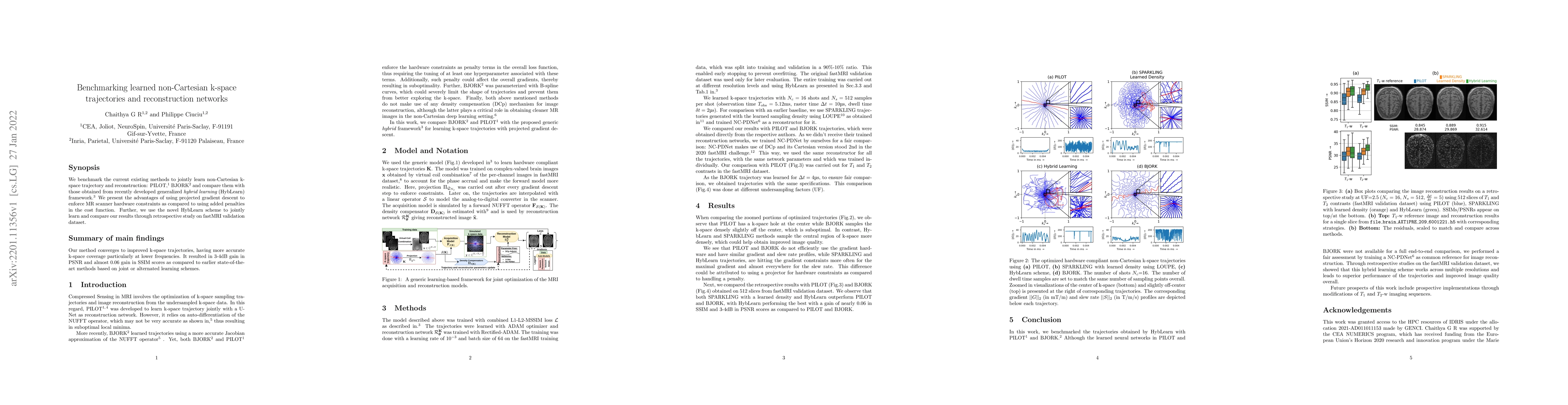 Thumbnail for Benchmarking learned non-Cartesian k-space trajectories and
  reconstruction networks