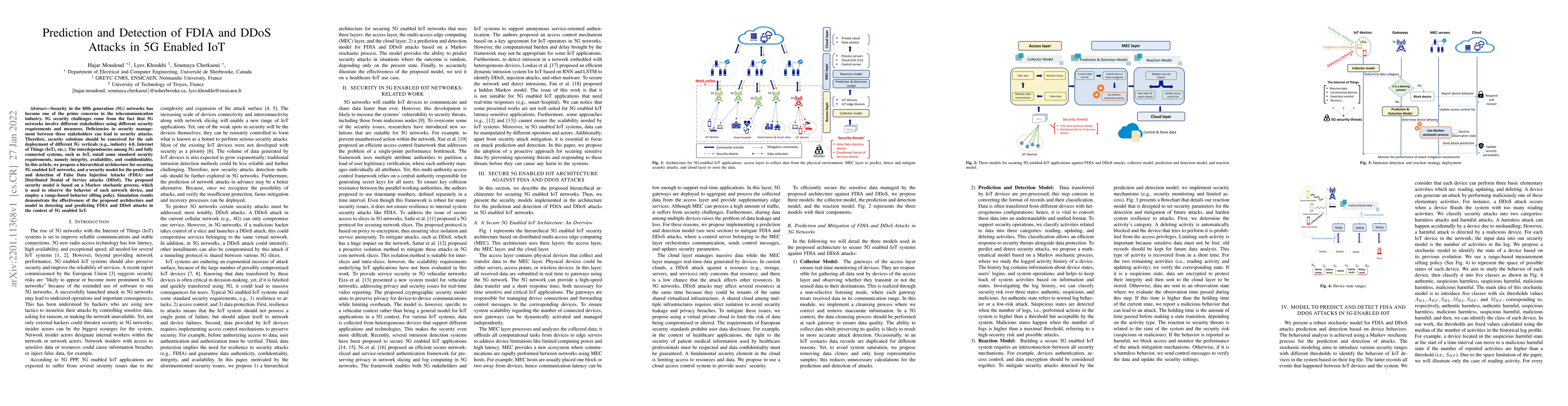Thumbnail for Prediction and Detection of FDIA and DDoS Attacks in 5G Enabled IoT