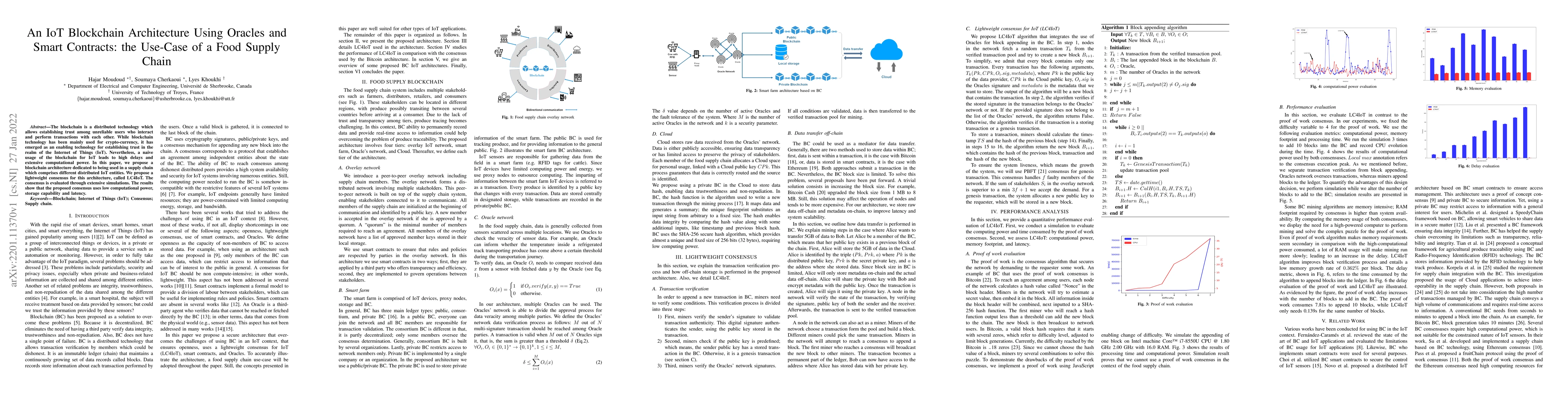 Thumbnail for An IoT Blockchain Architecture Using Oracles and Smart Contracts: the
  Use-Case of a Food Supply Chain
