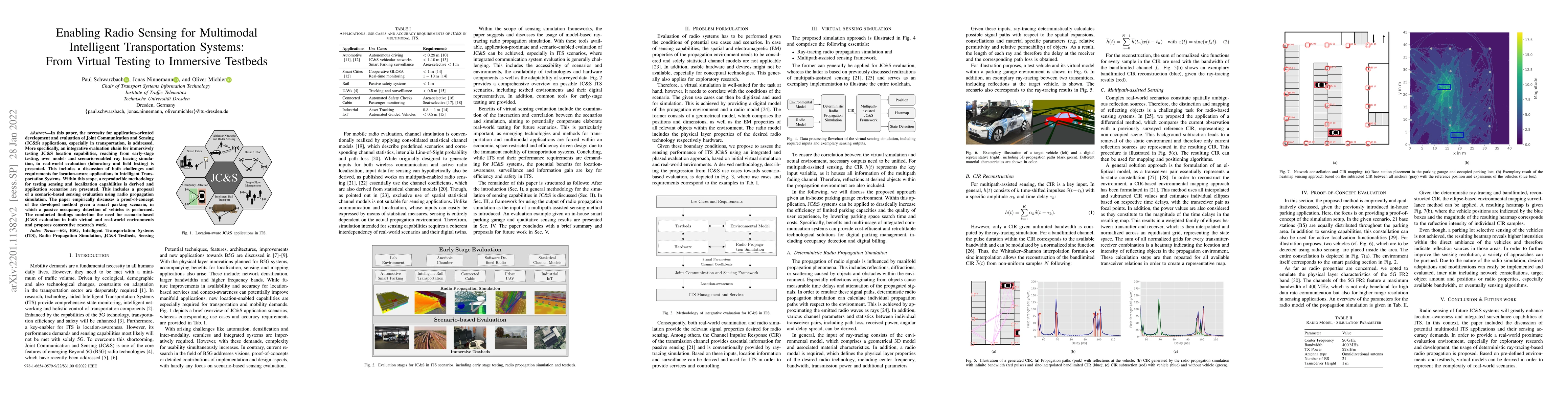 Thumbnail for Enabling Radio Sensing for Multimodal Intelligent Transportation
  Systems: From Virtual Testing to Immersive Testbeds