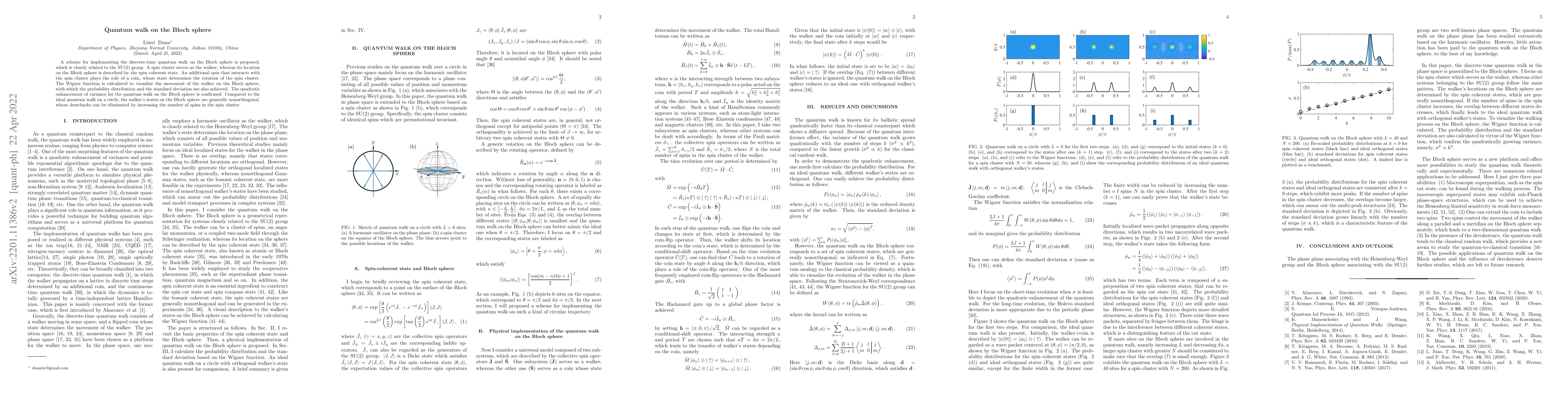 Thumbnail for Quantum walk on the Bloch sphere