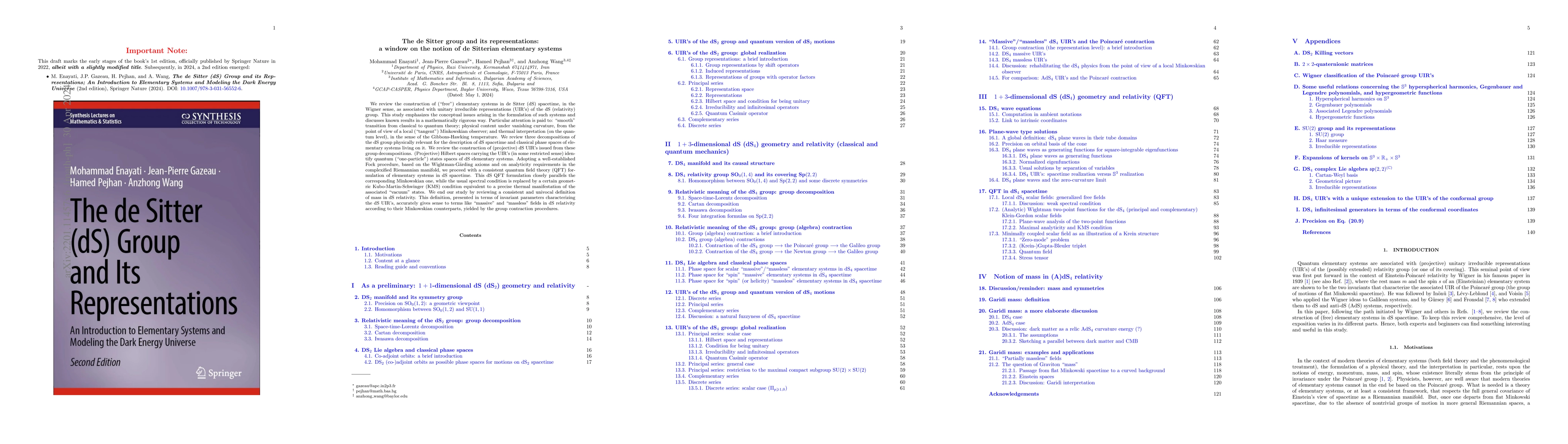 Thumbnail for The de Sitter group and its representations: a window on the notion of
  de Sitterian elementary systems