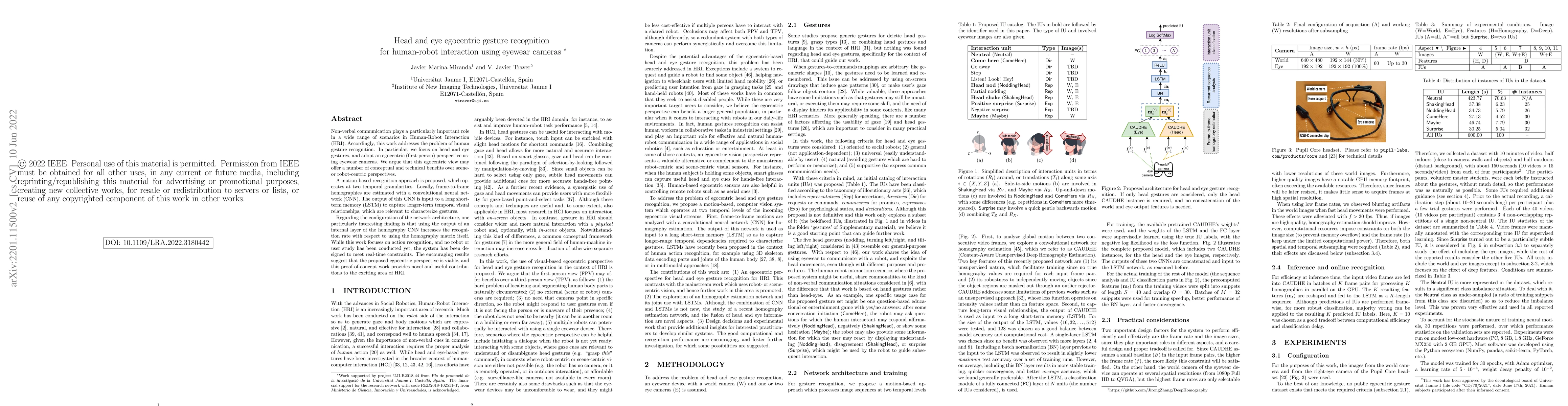Thumbnail for Head and eye egocentric gesture recognition for human-robot interaction
  using eyewear cameras