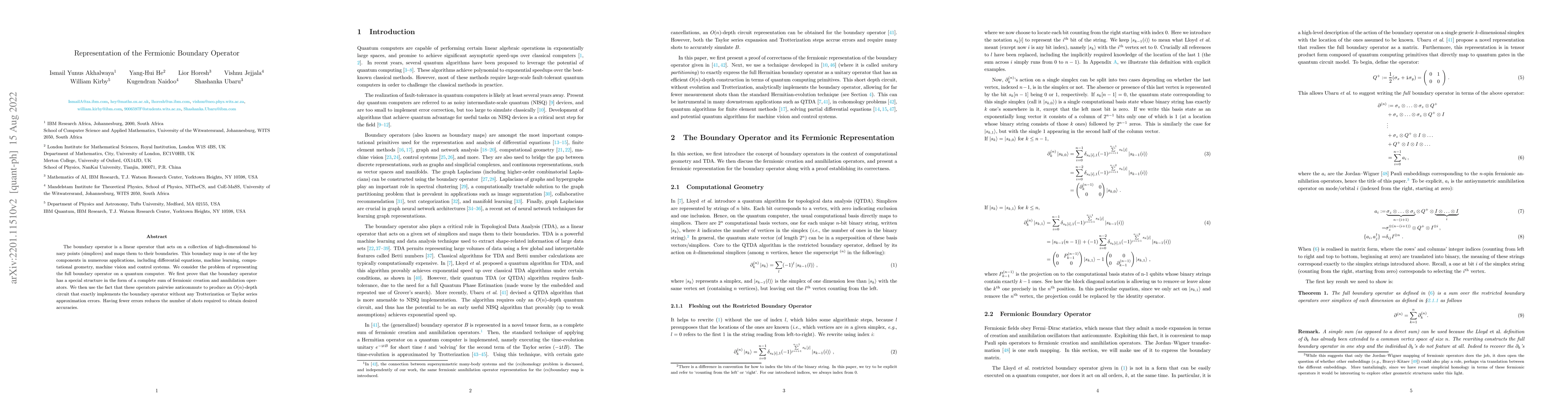 Thumbnail for Representation of the Fermionic Boundary Operator