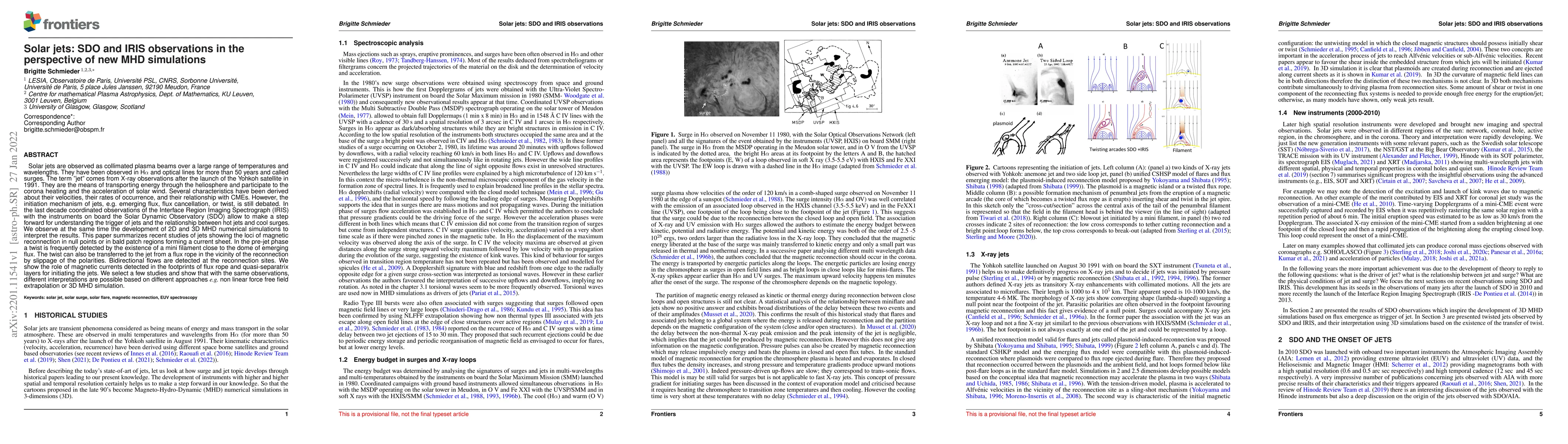 Thumbnail for Solar jets: SDO and IRIS observations in the perspective of new MHD
  simulations