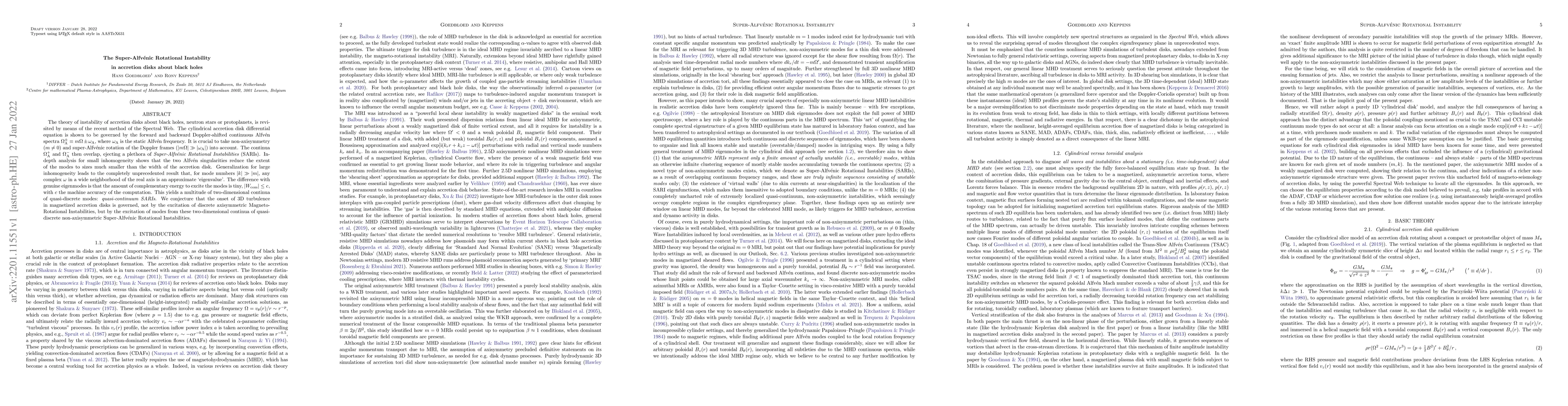 Thumbnail for The Super-Alfv\'enic Rotational Instability in accretion disks about
  black holes