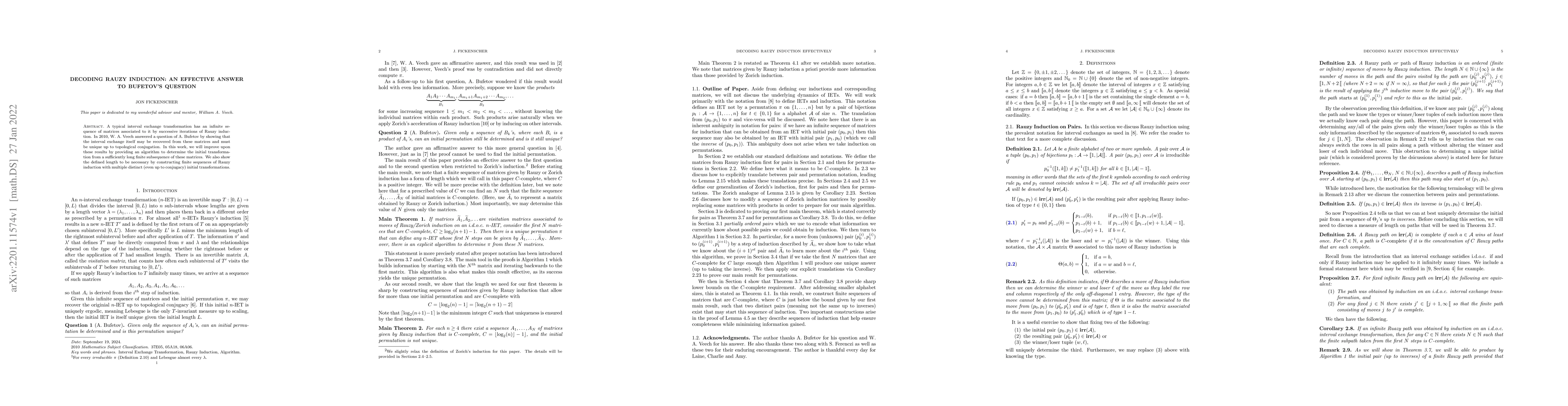 Thumbnail for Decoding Rauzy Induction: An Effective Answer to Bufetov's Question
