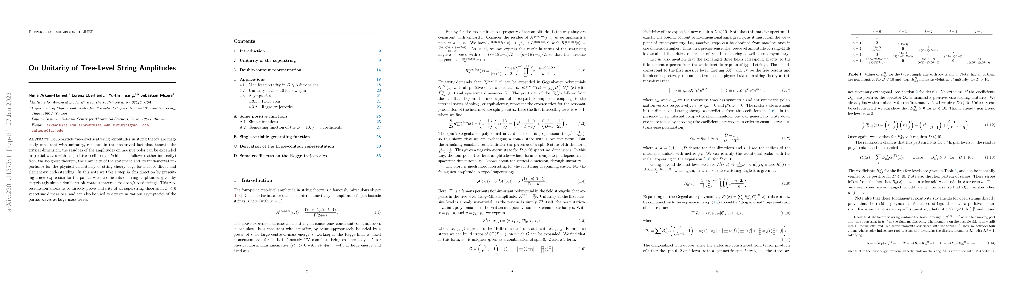 Thumbnail for On Unitarity of Tree-Level String Amplitudes