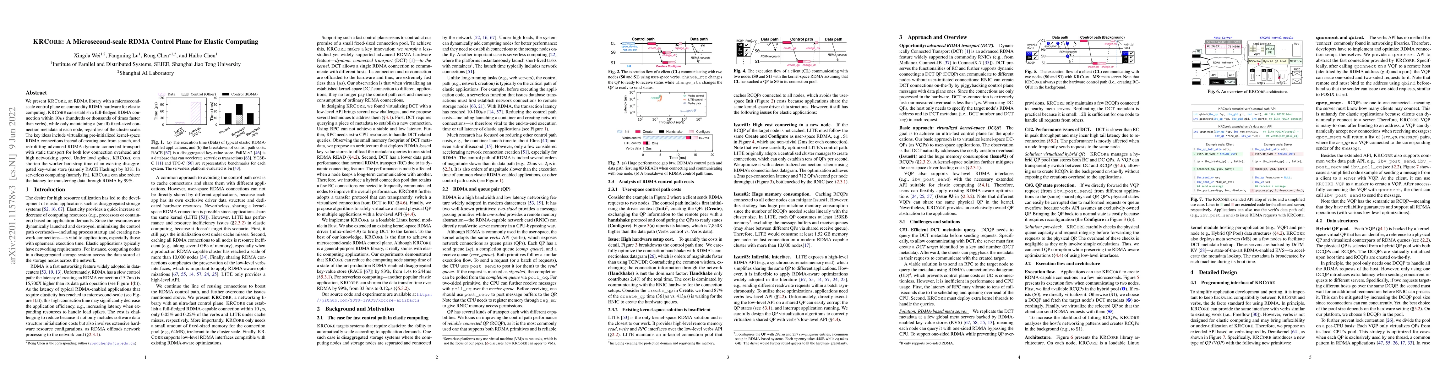 Thumbnail for KRCORE: a microsecond-scale RDMA control plane for elastic computing