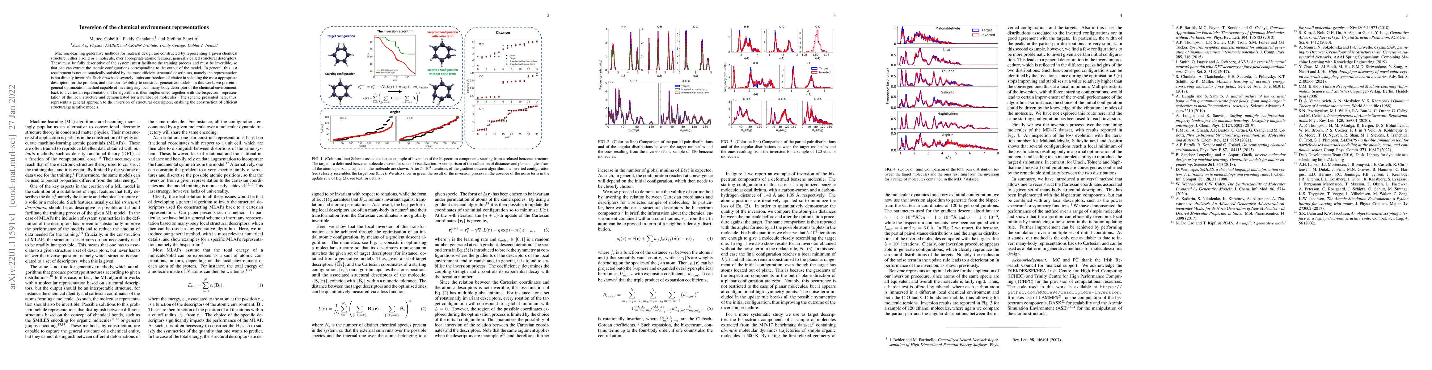 Thumbnail for Inversion of the chemical environment representations