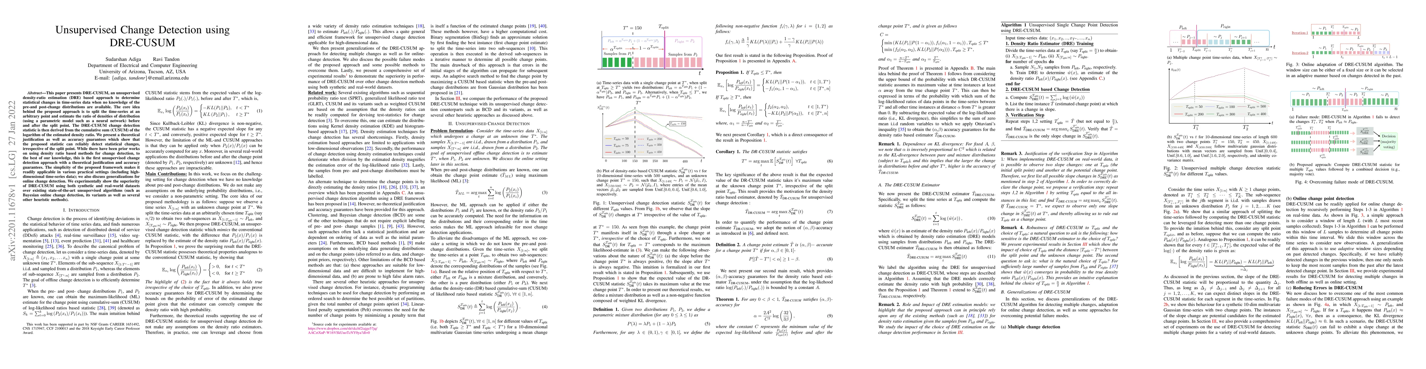 Thumbnail for Unsupervised Change Detection using DRE-CUSUM