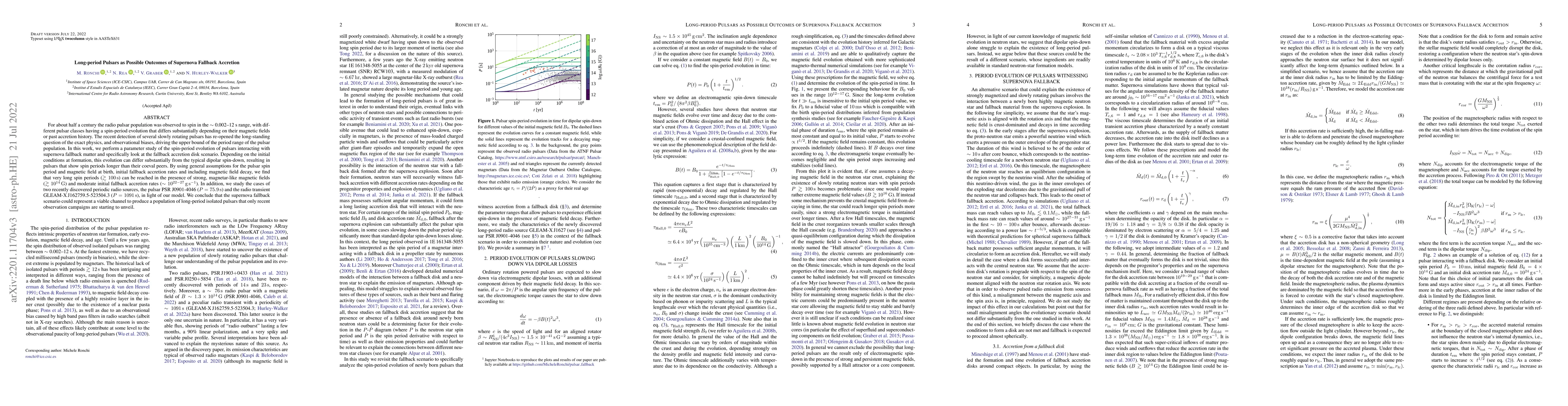 Thumbnail for Long-period Pulsars as Possible Outcomes of Supernova Fallback Accretion