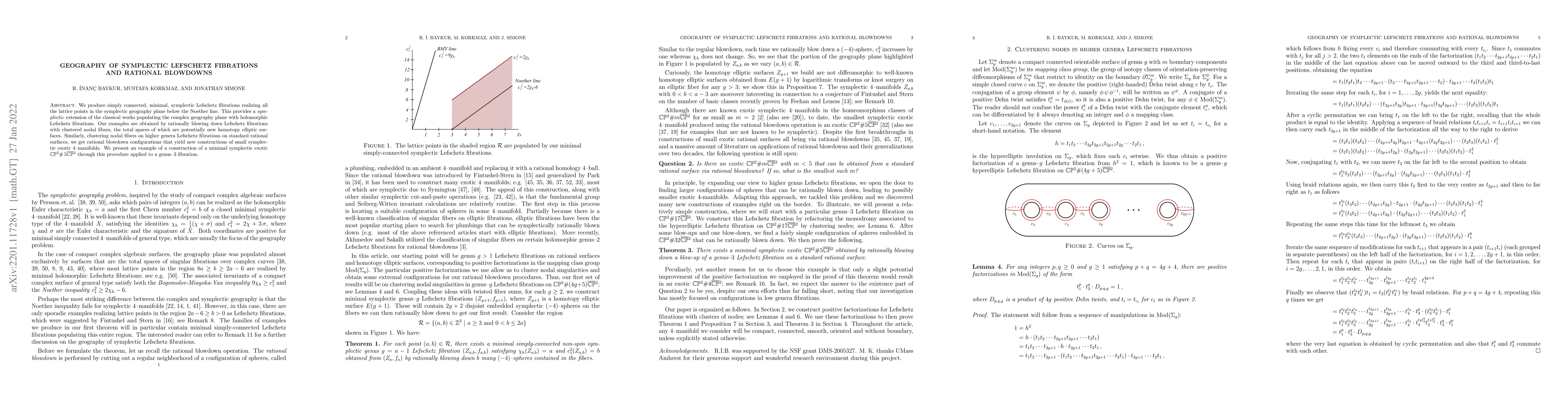 Thumbnail for Geography of symplectic Lefschetz fibrations and rational blowdowns