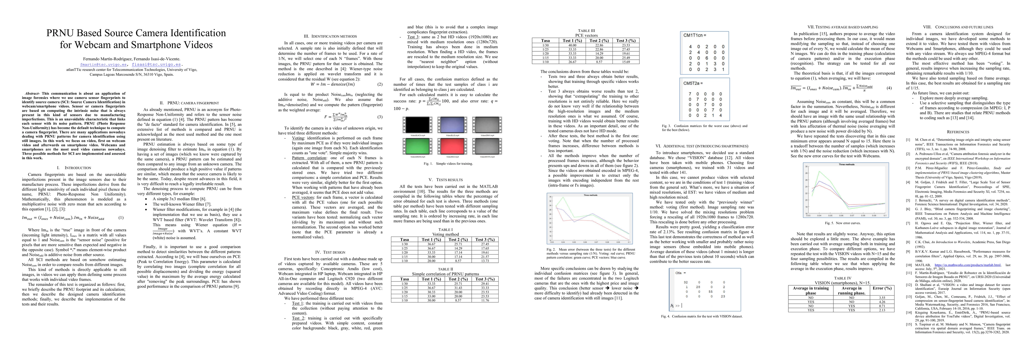 Thumbnail for PRNU Based Source Camera Identification for Webcam and Smartphone Videos