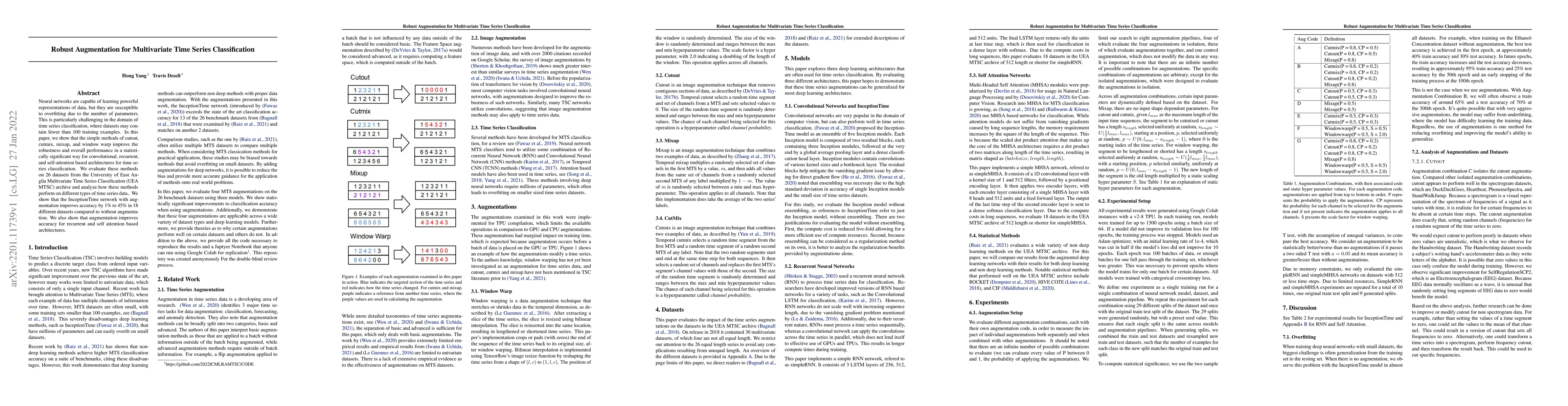 Thumbnail for Robust Augmentation for Multivariate Time Series Classification