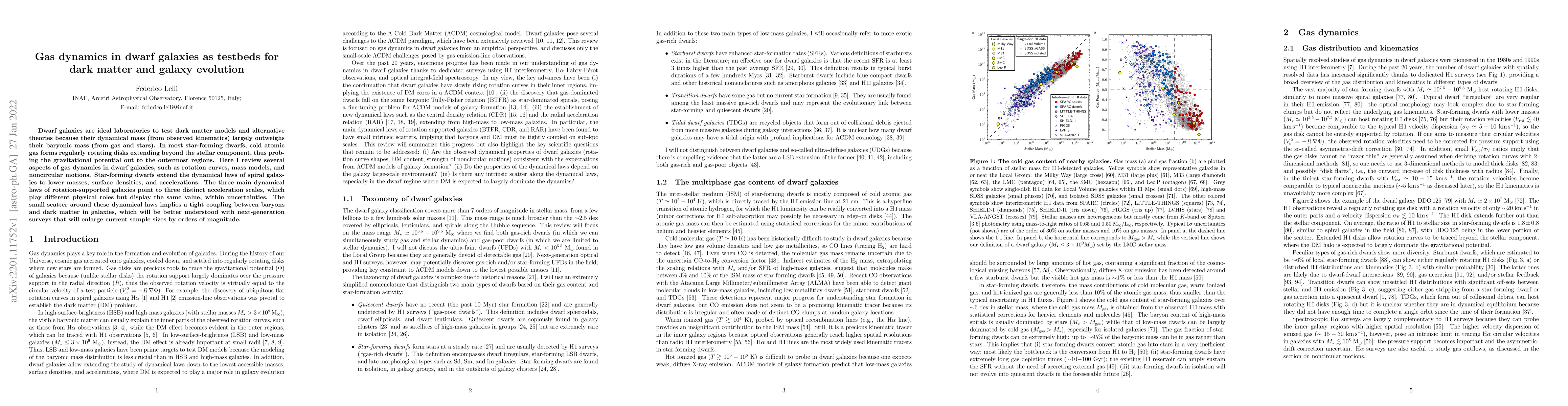 Thumbnail for Gas dynamics in dwarf galaxies as testbeds for dark matter and galaxy
  evolution