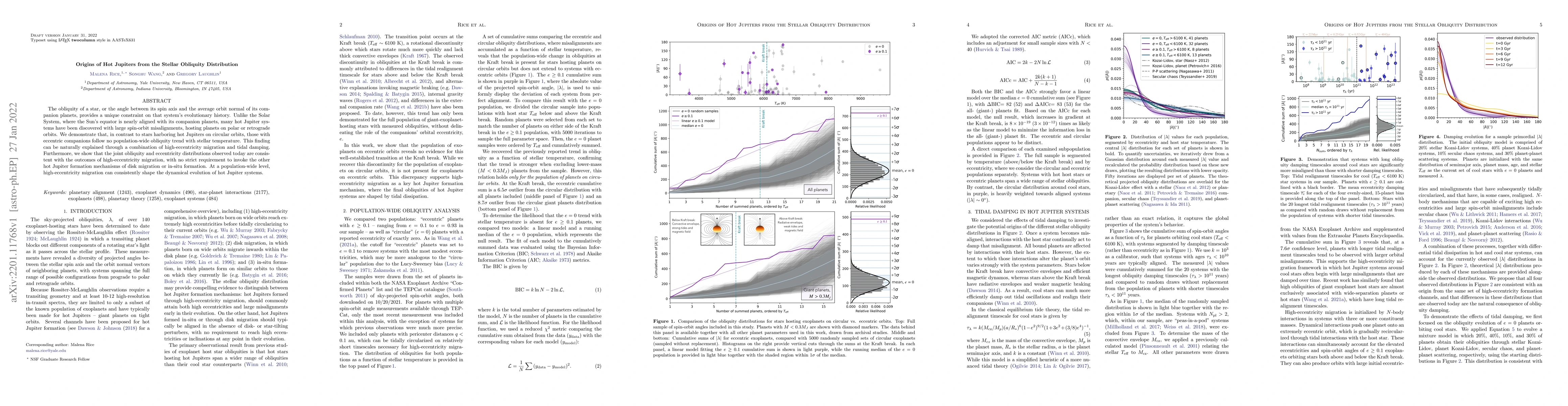 Thumbnail for Origins of Hot Jupiters from the Stellar Obliquity Distribution