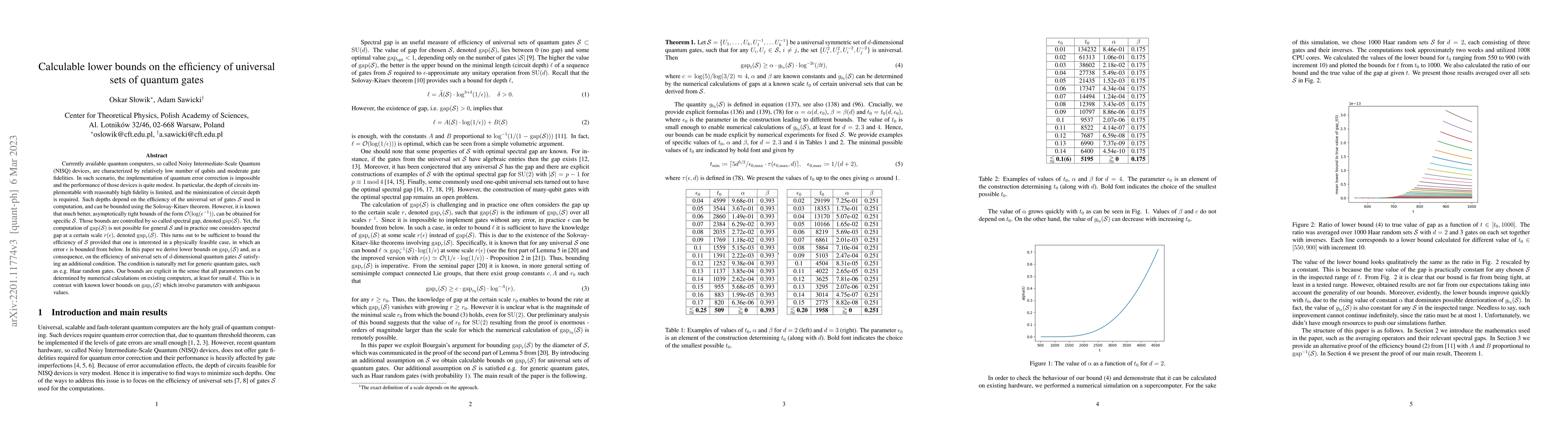 Thumbnail for Calculable lower bounds on the efficiency of universal sets of quantum
  gates