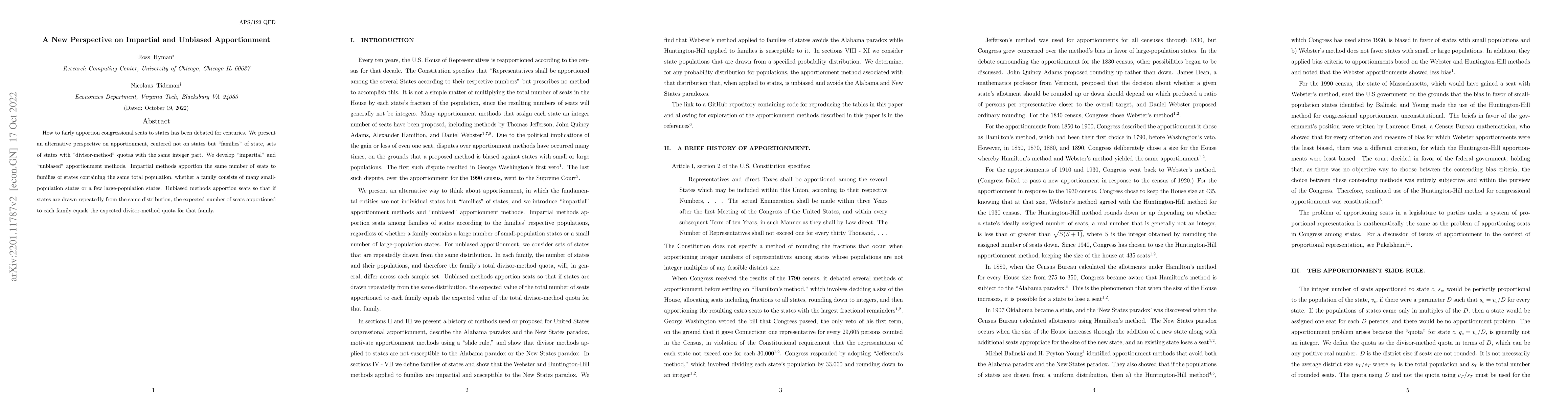 Thumbnail for A New Perspective on Impartial and Unbiased Apportionment