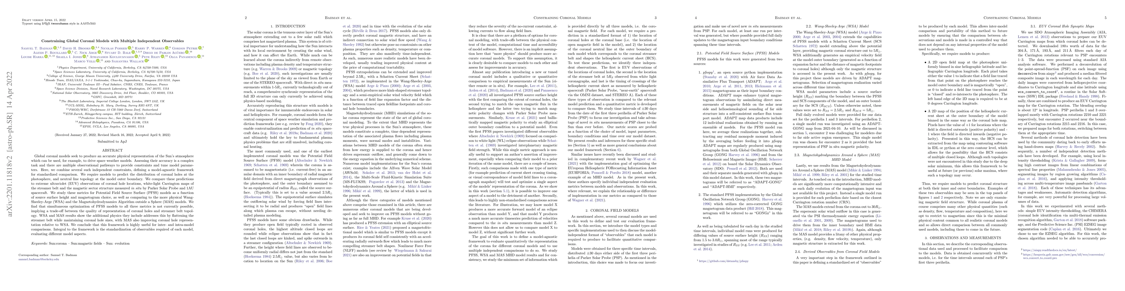 Thumbnail for Constraining Global Coronal Models with Multiple Independent Observables