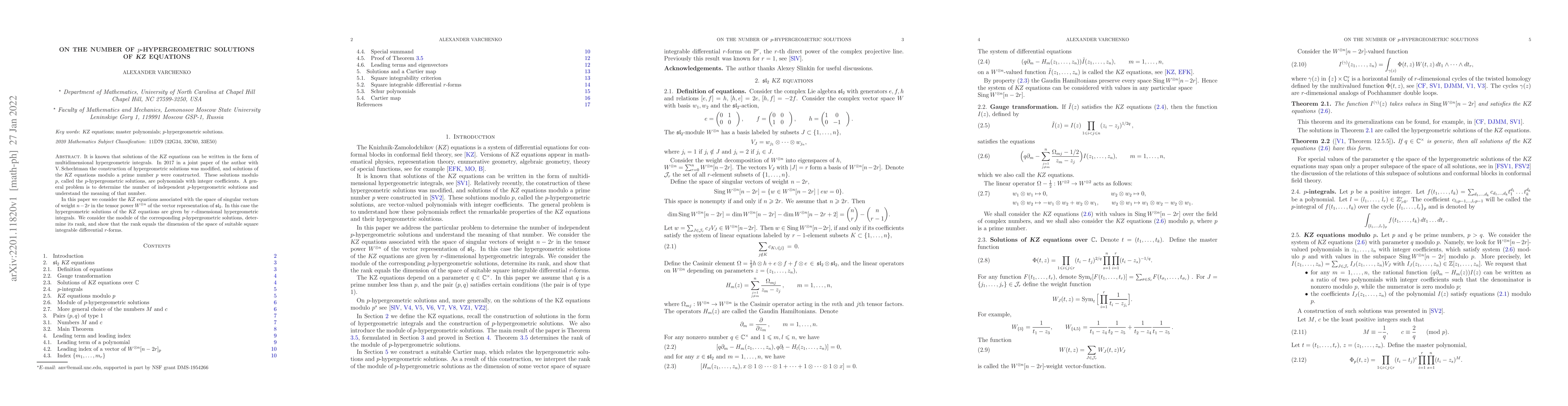 Thumbnail for On the number of $p$-hypergeometric solutions of KZ equations
