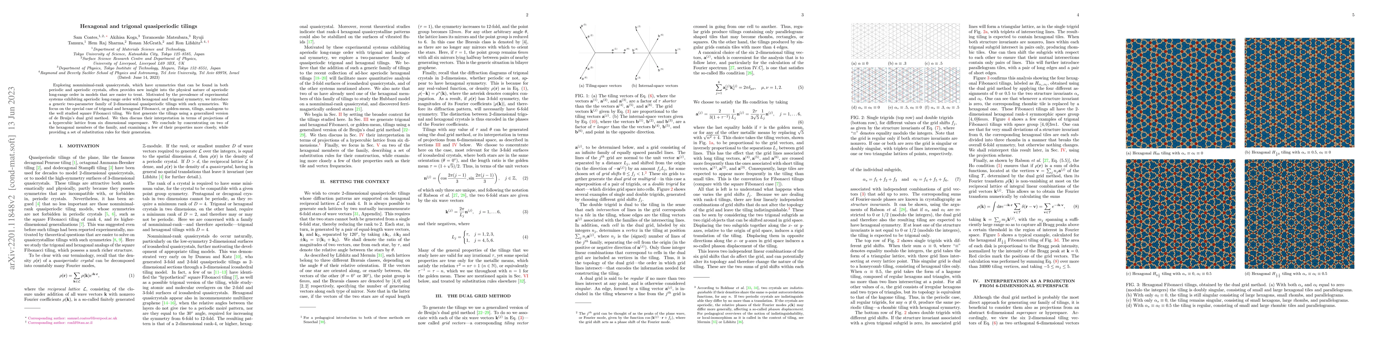 Thumbnail for Hexagonal and trigonal quasiperiodic tilings