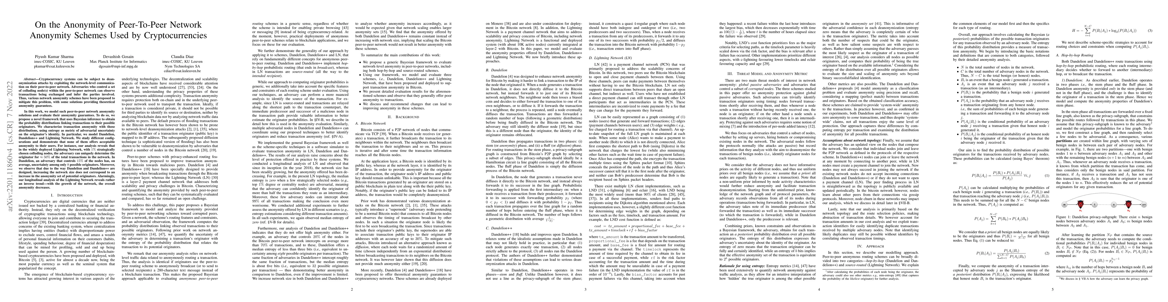 Thumbnail for On the Anonymity of Peer-To-Peer Network Anonymity Schemes Used by
  Cryptocurrencies