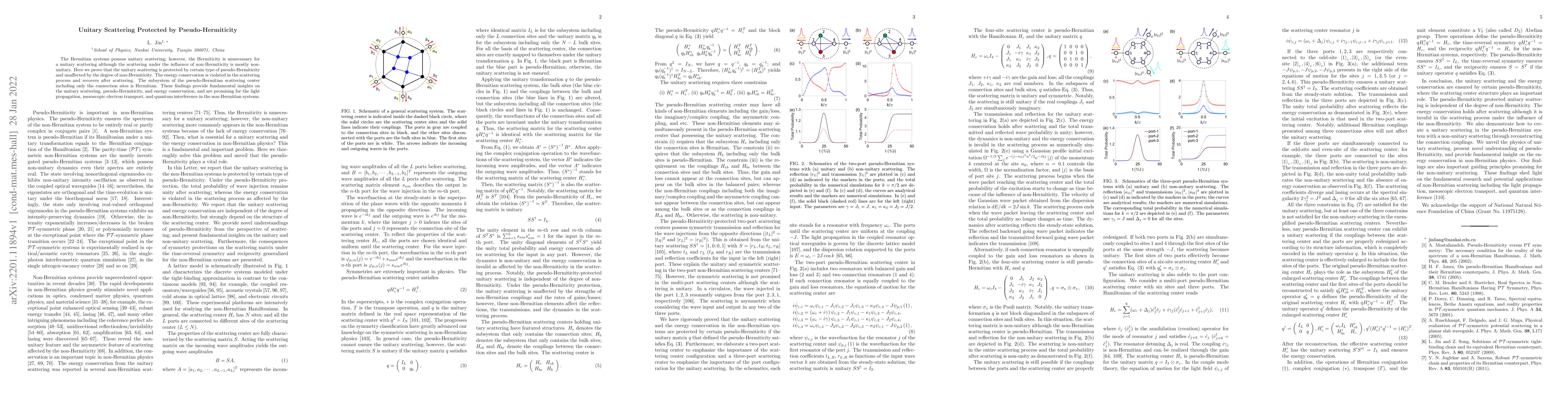 Thumbnail for Unitary Scattering Protected by Pseudo-Hermiticity