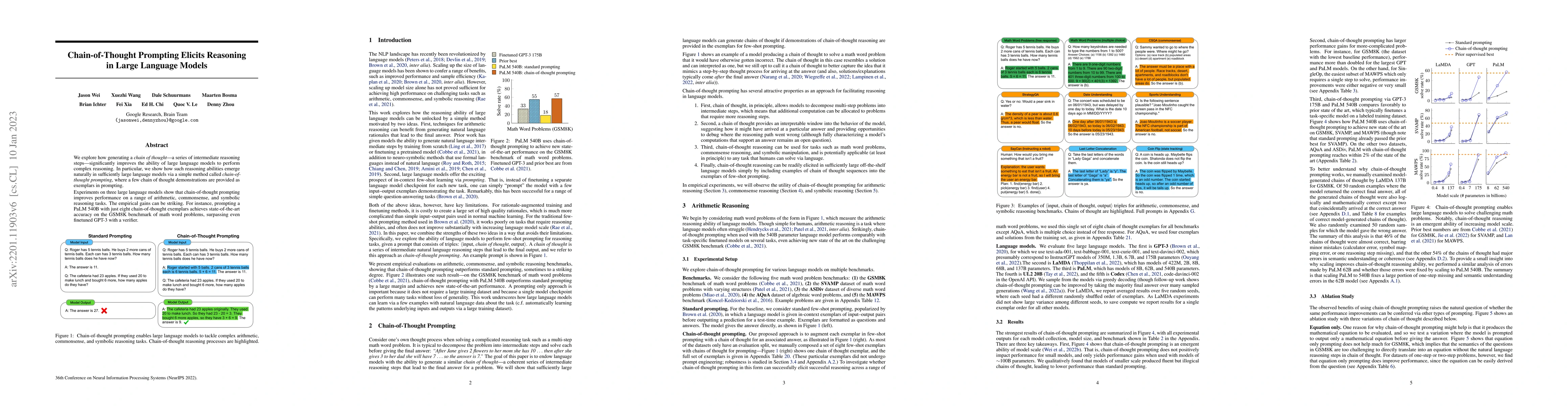 Thumbnail for Chain-of-Thought Prompting Elicits Reasoning in Large Language Models