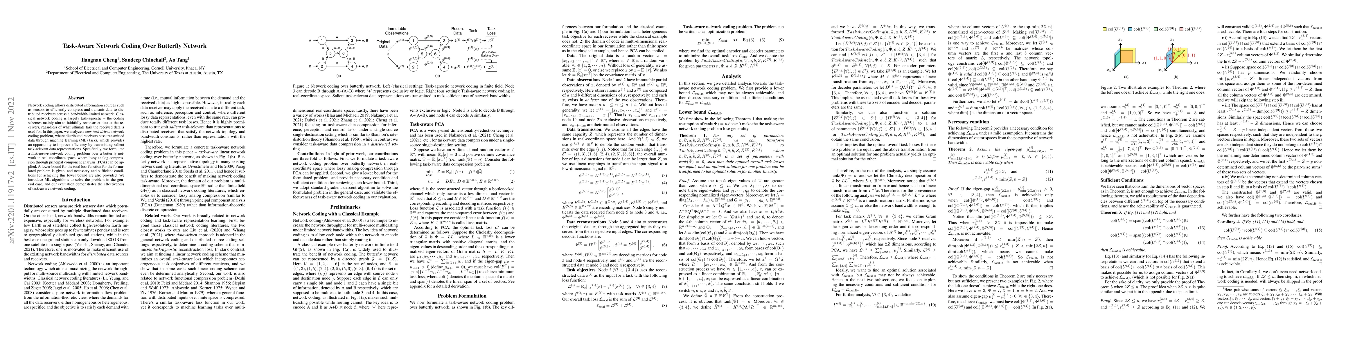 Thumbnail for Task-Aware Network Coding Over Butterfly Network