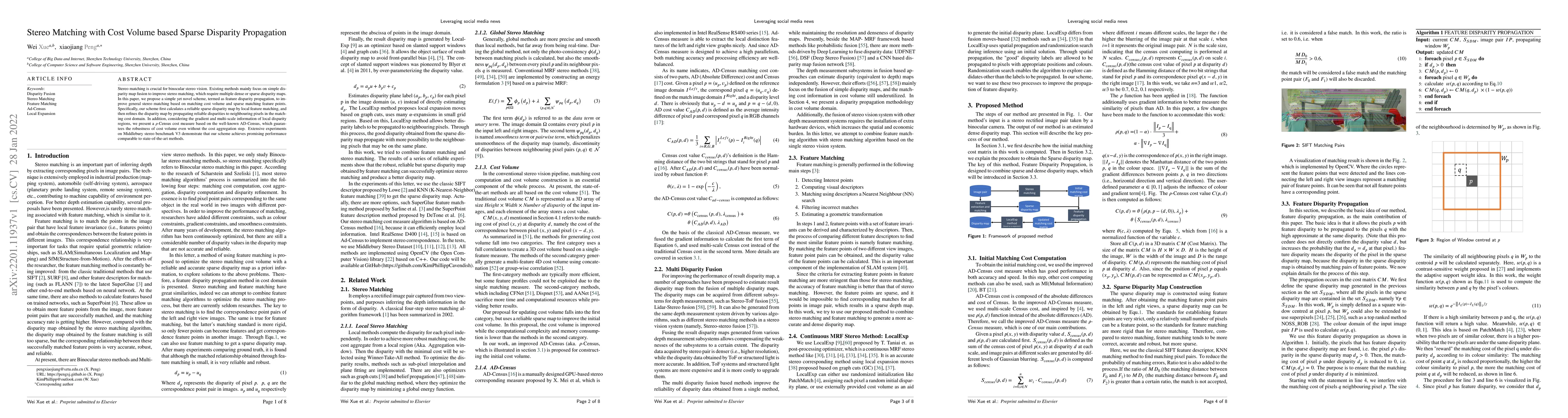 Thumbnail for Stereo Matching with Cost Volume based Sparse Disparity Propagation