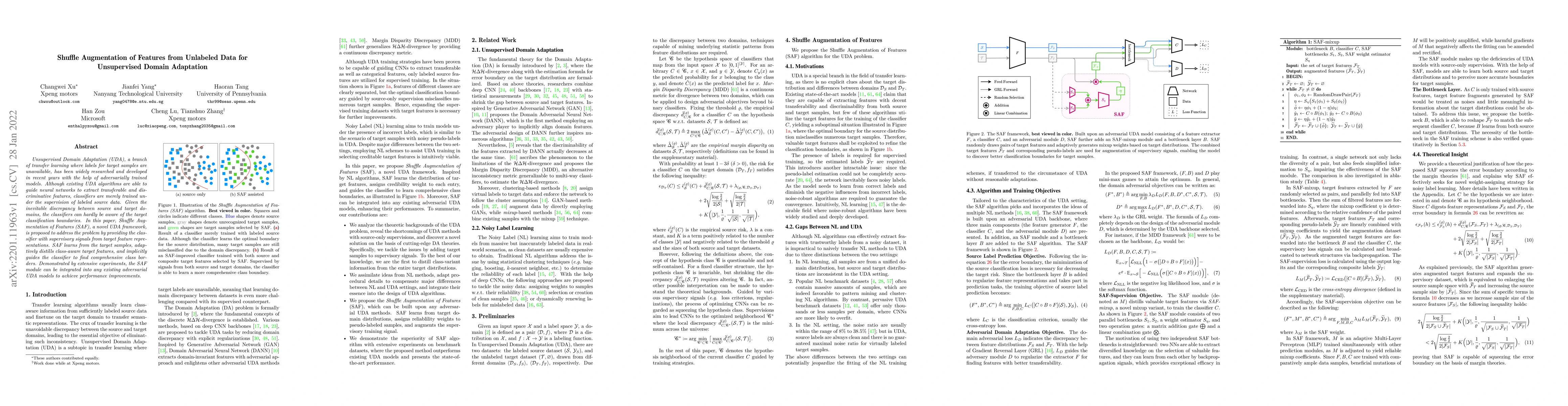 Thumbnail for Shuffle Augmentation of Features from Unlabeled Data for Unsupervised
  Domain Adaptation